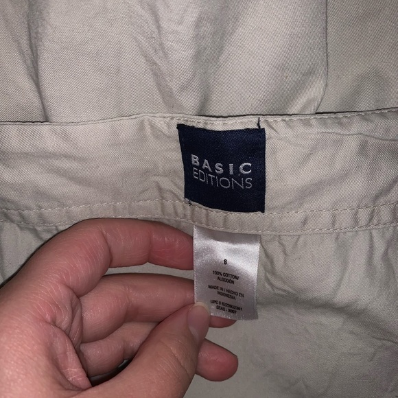 Basic Editions modest khaki skirt size 8 - Picture 3 of 3